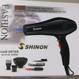 (black )Shinon Hair Dryers Salon Home Used Professional Blow Hair Dryer With complete accessories