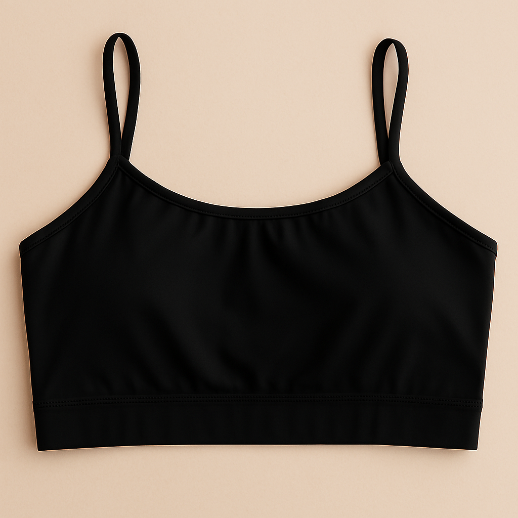 Teenagers’ Malai Non-Padded Bra – Soft, Lightweight & Comfortable Everyday Wear Lingerie, Plain Design in Black, Sizes 28, 30, 32