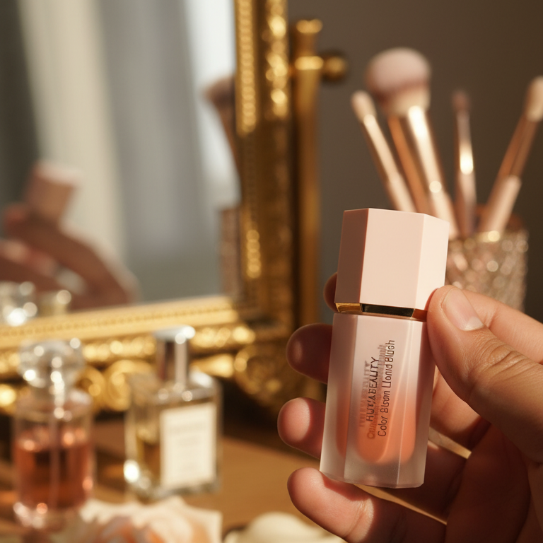 Huxia Beauty Liquid Blush – Lightweight Water-Based Formula, Long-Lasting Natural Finish, Easy to Blend & Layer (Lite Pink & Dark Pink Shades)